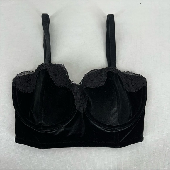 Victoria's Secret Women’s Size 32DD Dream Angels Black Velvet bra - Picture 3 of 12